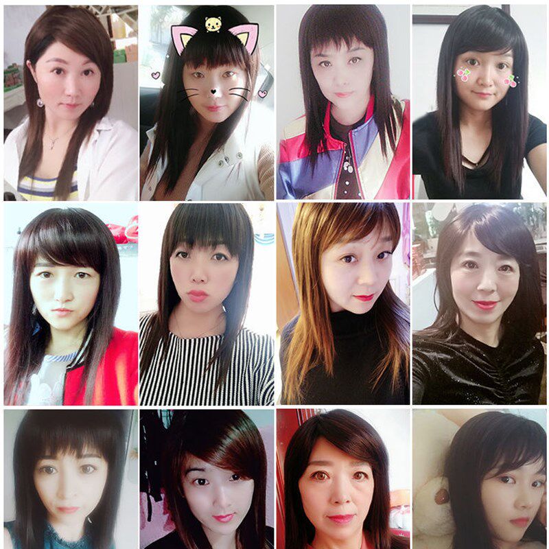 假发女长发逼真自然长直发假发全头套式可扎真发女士假发中长发型