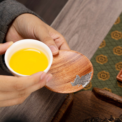 茶道六君子黑檀实木茶垫功夫茶具泡茶配件茶夹茶刀茶勺6君子套装