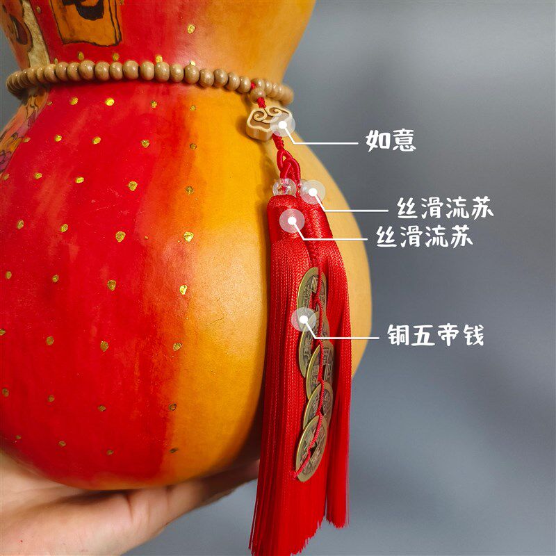 天然特大葫芦摆件烙画烫画雕刻彩绘家居客厅玄关挂饰真葫芦工艺品