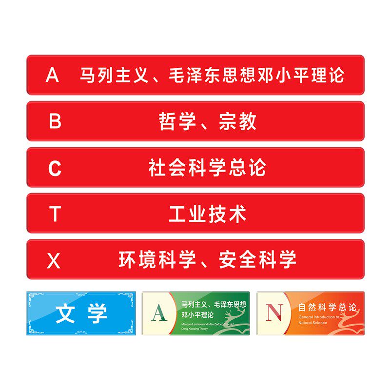 亚克力图书馆分类学校书架读书室标签贴类目提示牌图书馆标识牌图