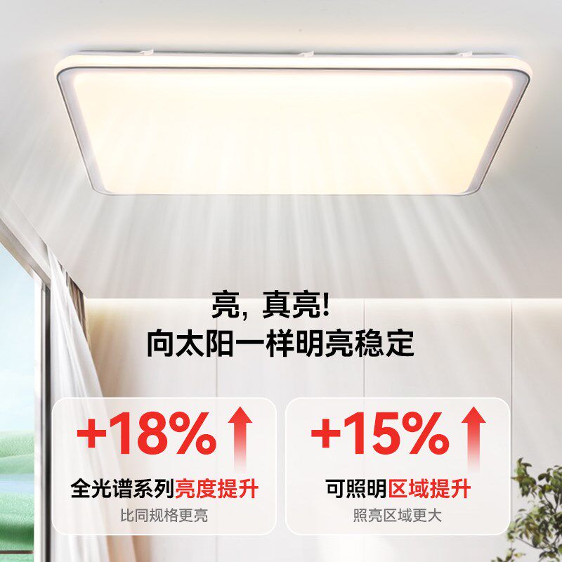 阳光照明美清吸顶灯LED全光谱简约超亮客厅灯全屋套餐卧室灯家园
