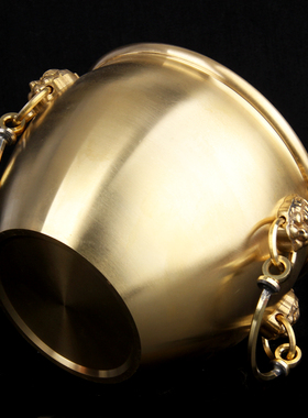 朴器 黄铜铸造铜缸工艺礼品摆件铜聚宝盆缸摆件