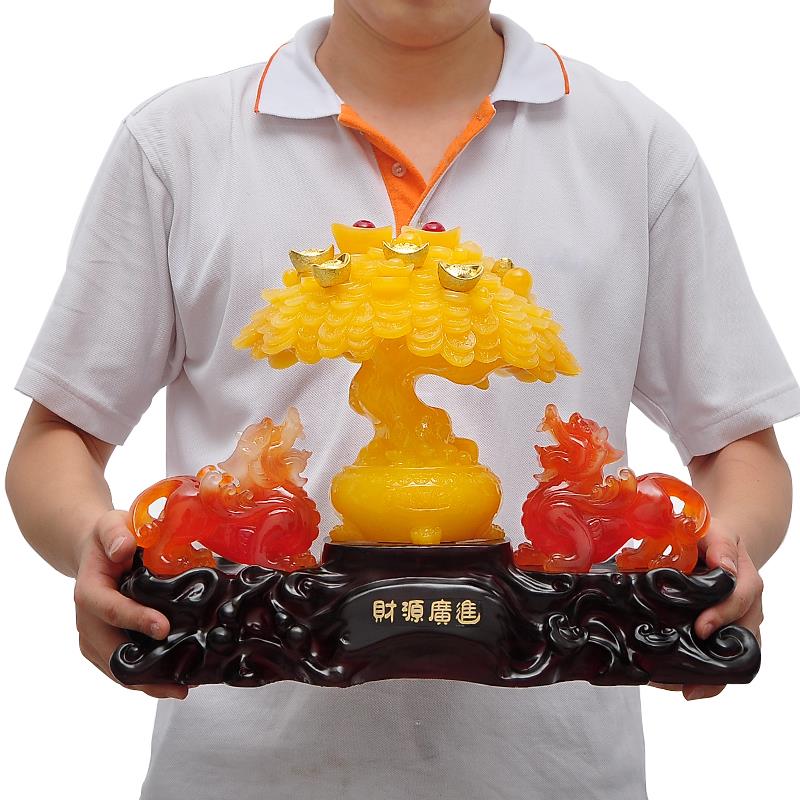 貔貅摆件招财树摇钱树发财树工艺品开业乔迁礼品客厅办公室装饰品