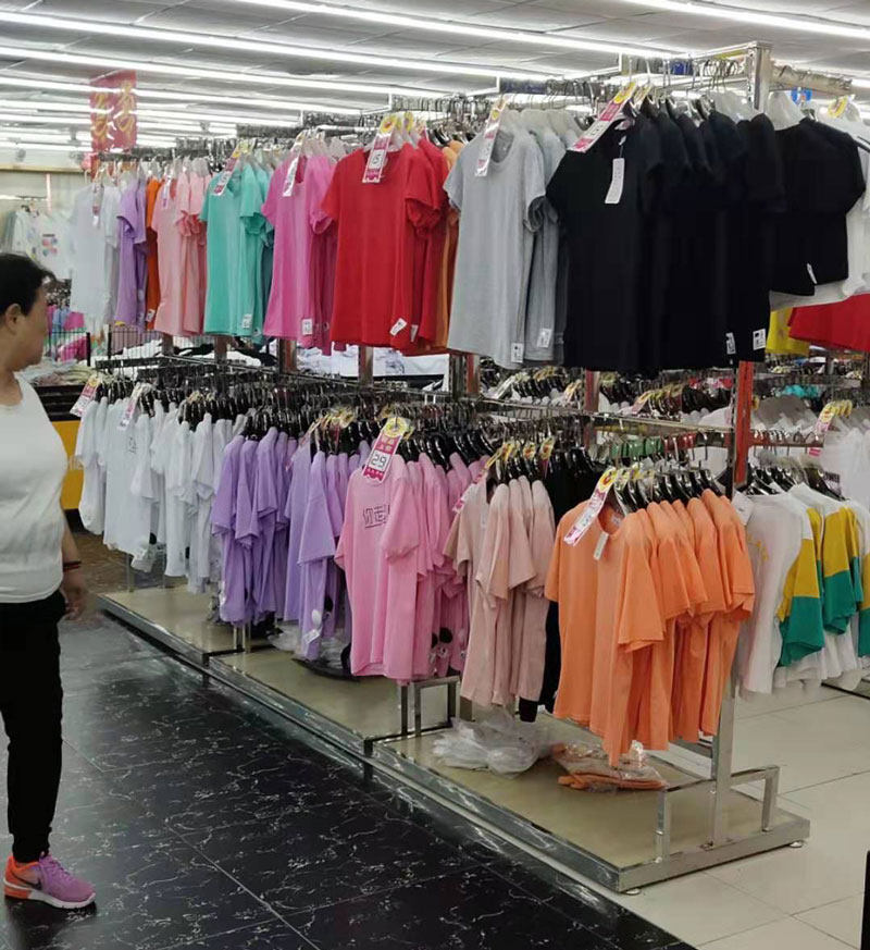 服装店展示架落地男女童装店超市衣架货架挂衣服正挂架子双层高柜