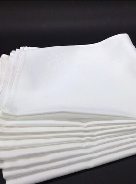 纯白色全棉口布 酒店西餐厅纯棉餐巾布折花口布打杯擦杯布不掉毛