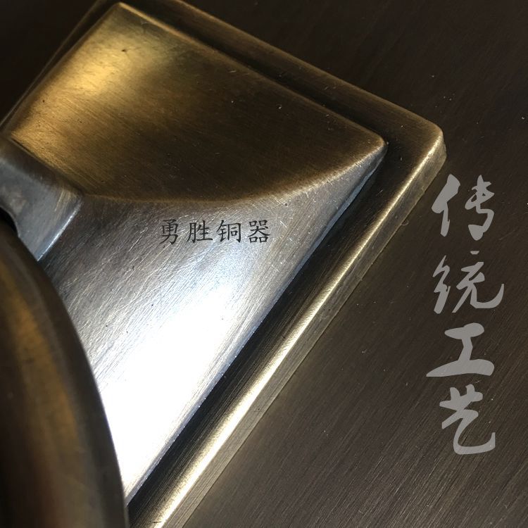 包邮新中式门环拉手仿古大门实心圆环纯铜拉手古铜门环铜把手