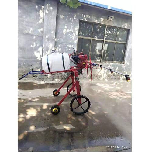 自走式手推打药机 汽油式农用喷洒机 手推式大面积打药喷洒一体机