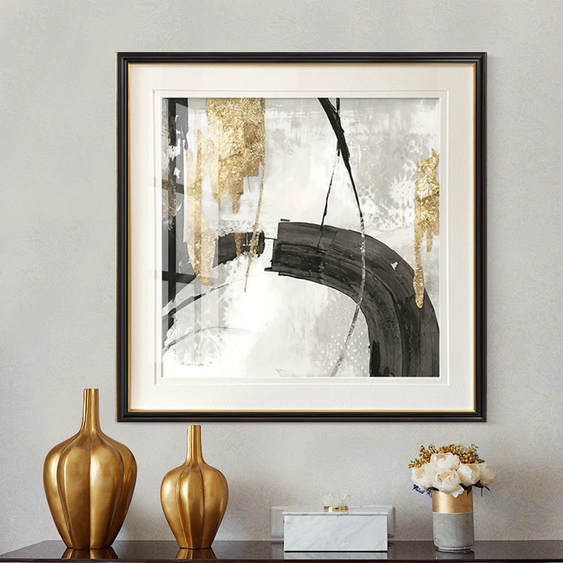 简约美式沙发电视墙背景装饰画简美卧室床头挂画轻奢餐厅背景画