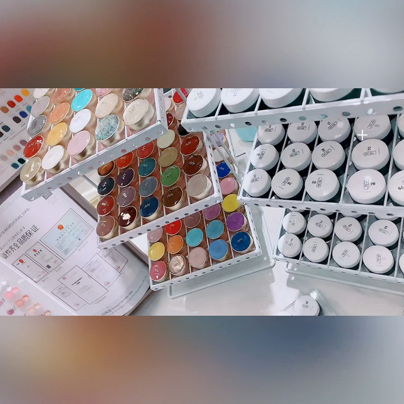 铁艺指甲油展示架 可移动指甲油置物架 美甲店化妆品货架 日式甲