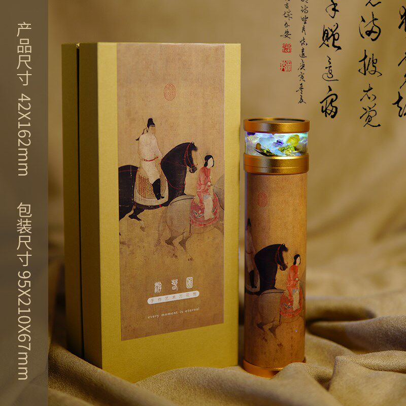国风诗画中国万花筒手工艺术品礼盒生日礼物礼品可换头可旋转