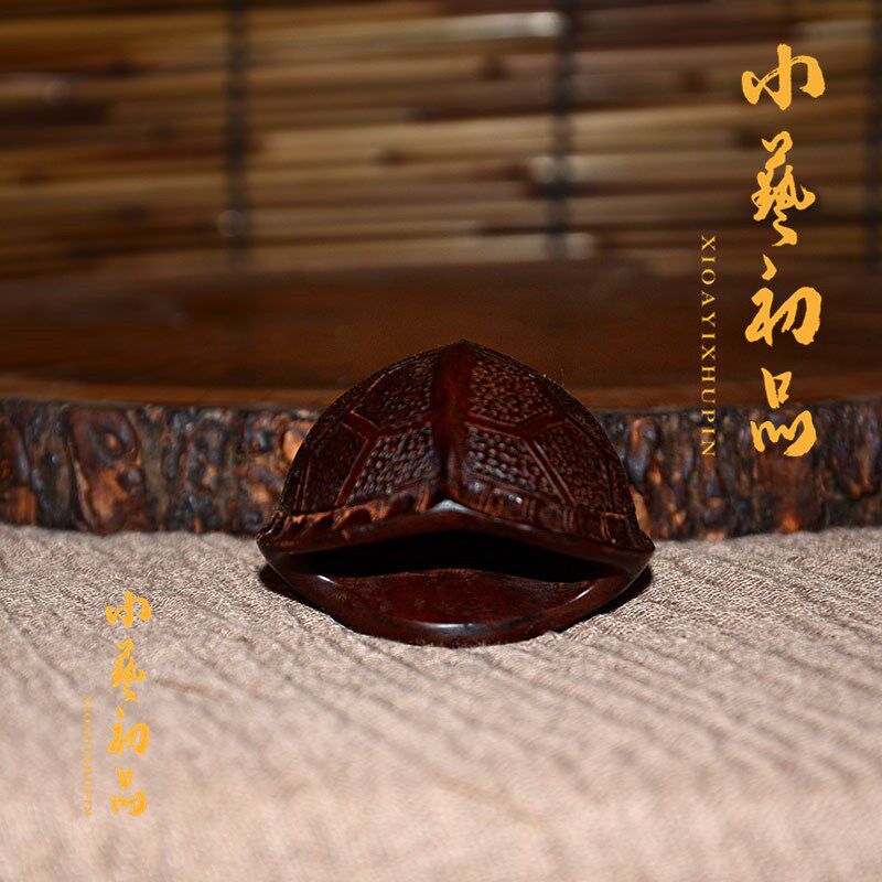 正宗雷击枣木富甲天下龟壳手把件木雕招财龟汽车挂件龟甲文玩把件