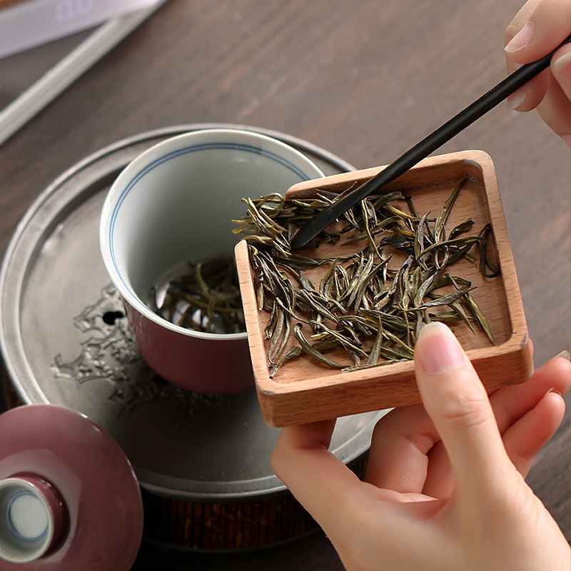 新款茶叶称小型实木电子秤克称 茶道精准量茶器食物克数称称茶器