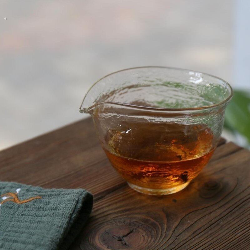 日式创意玻璃公道杯锤纹透明玻璃公杯茶海大号分茶器匀杯功夫茶具