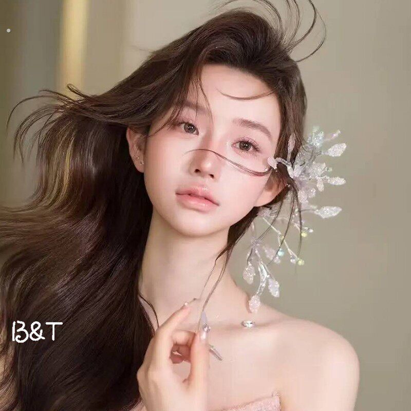 新款新娘结婚边夹发饰高级头饰造型婚纱礼服配饰品大气覆古发夹