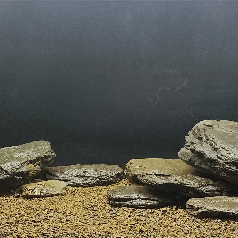 原生溪流缸造景 片岩 溪流石虾虎造景三湖造景鱼缸造景鹅卵石页岩