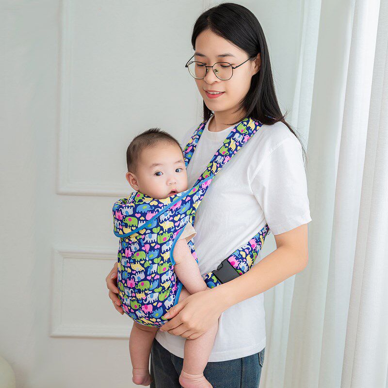 横抱式薄款宝宝背带满月婴儿背袋新生儿护头前后背外出背巾多功能