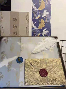 宋徽宗瑞鹤图丝巾1.1m丝绸围巾真丝大方巾桑蚕丝秋冬中国风礼盒装