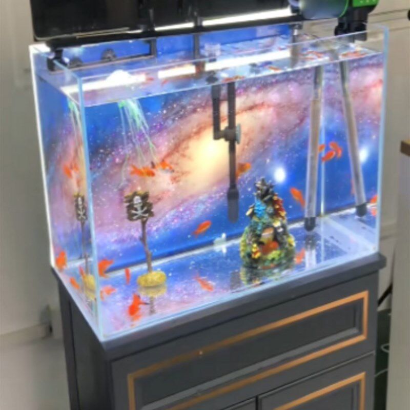 水族鱼缸投射灯板rgbw七彩渐层led高亮发光板生态造景草缸壁纸