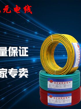 电线国标纯铜芯4平方100米2.5单股1.5硬装修电缆四bv十六家用铜线