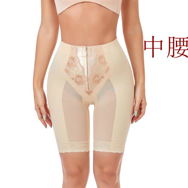 新款身材管理器高中低腰无骨长拉链五分束裤中塑裤收腹提臀收大腿