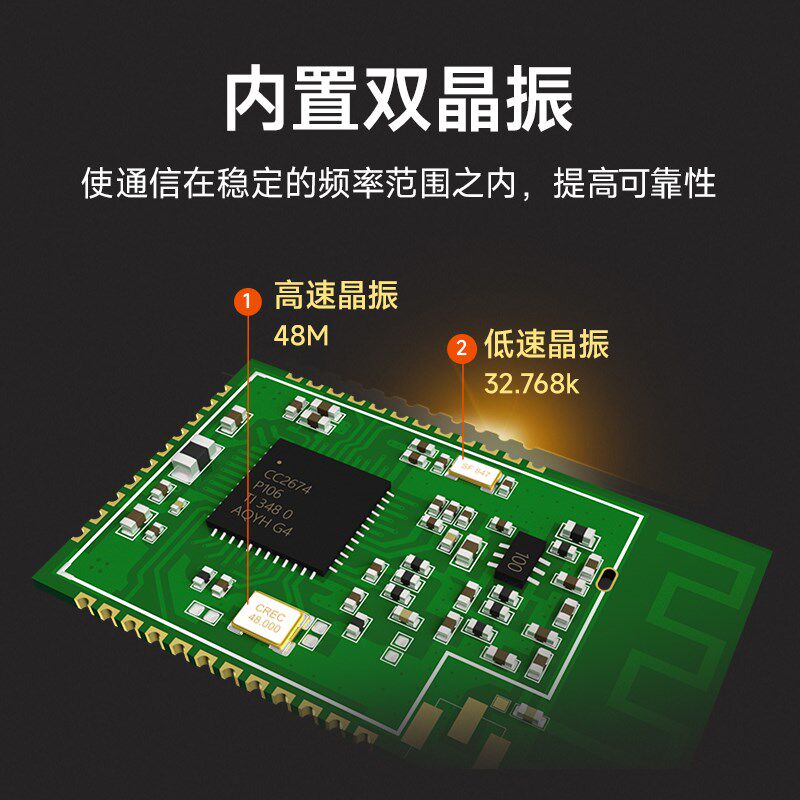 亿佰特BLE无线蓝牙模块CC2674P10小体积高性能ARM内核ZigBee模组