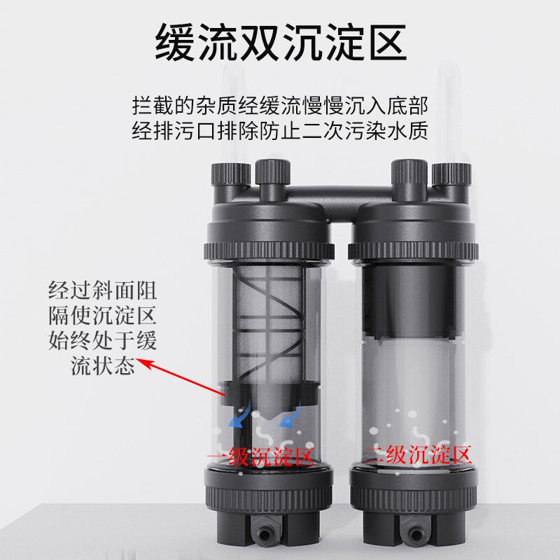 鱼缸溪流缸过滤器净水制氧水循环一体机壁挂式三合一外置增氧水泵