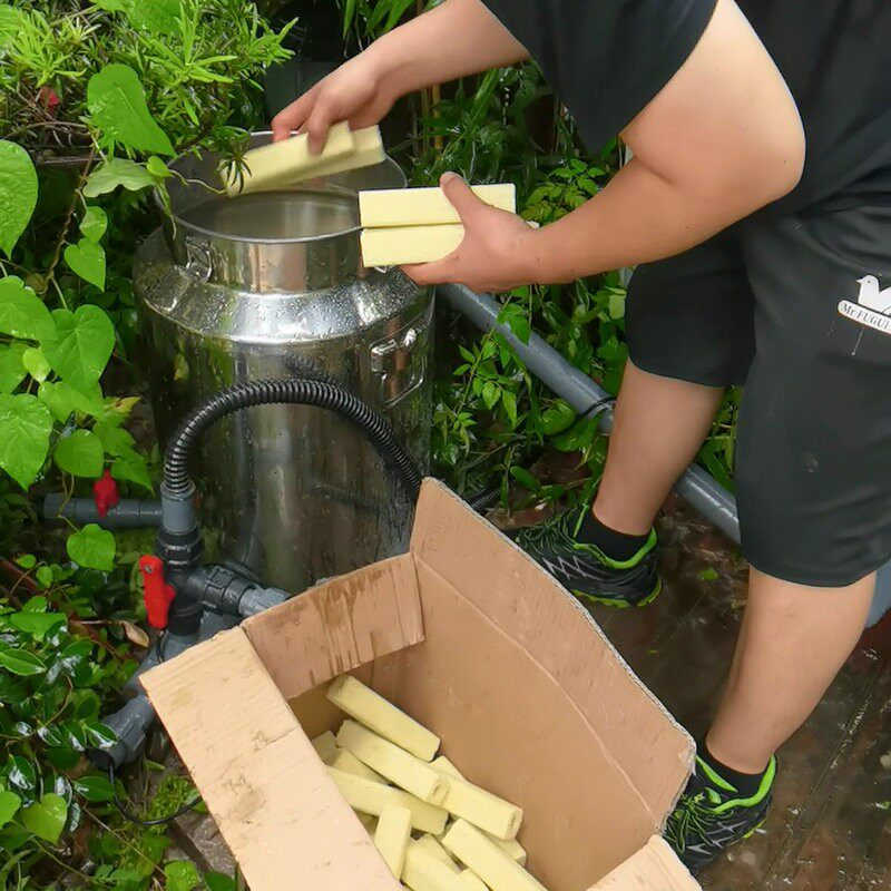 锦鲤鱼池外置不锈钢过滤器内置杀菌灯过滤桶水循环设备除绿净化水