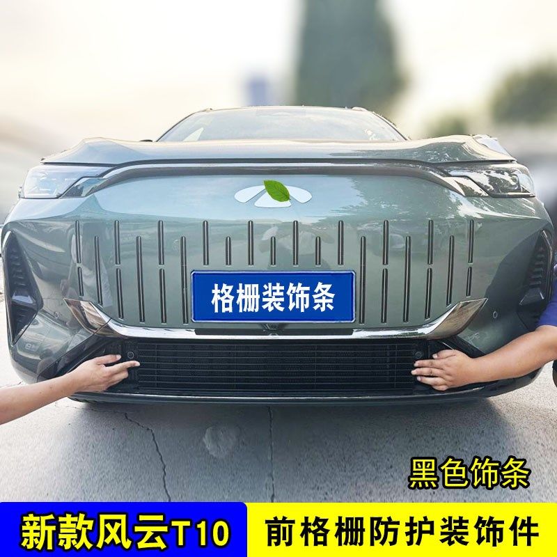 奇瑞风云T10中网改装前脸保险杠格栅防护防虫网用品配件装饰亮条