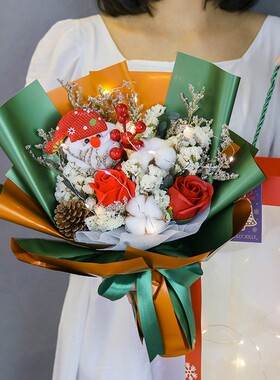 创意干燥花花束玫瑰礼品送女朋友男生闺蜜走心情人节生日礼物毕业