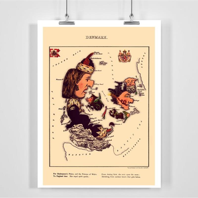 装饰画有框画挂画墙壁复古怀旧欧洲国家趣味地图酒吧搞笑VINTAGE