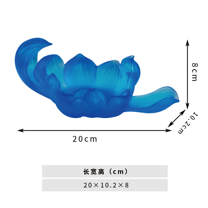 禅悦古法真琉璃莲花禅意多功能摆件灯台座佛像七色底座精美供香盘