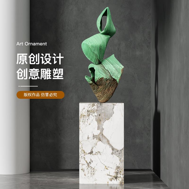 创意艺术雕塑落地摆件酒店楼梯转角处样板房客厅电视柜旁装饰工艺