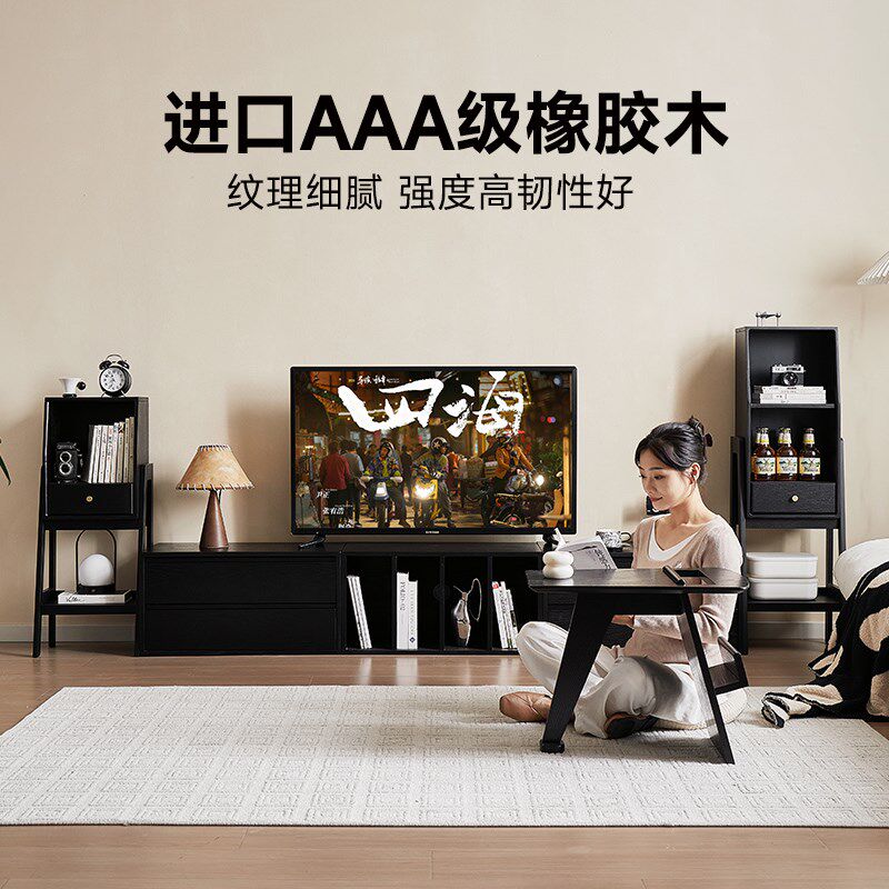 实木书架落地置物架客厅展示架书房墙角小书柜创意边柜床头储物架