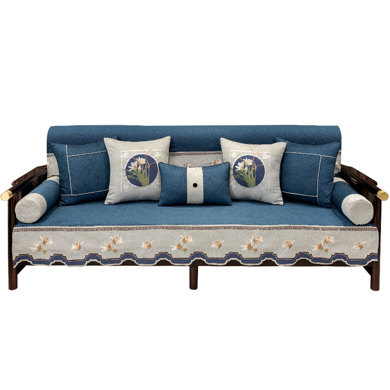 沙发垫四季通用高档新中式雪尼尔耐脏沙发套罩防滑沙发巾盖布全包