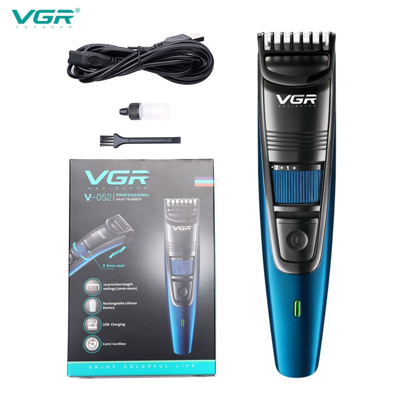 VGR理发剪USB充电式理发器毛发修剪器水洗电推剪剃须V-052