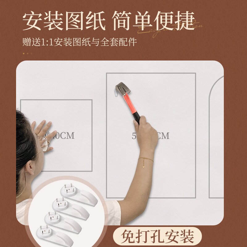 美式客厅装饰画高级感复古风小众艺术组合挂画法式沙发背景墙壁画