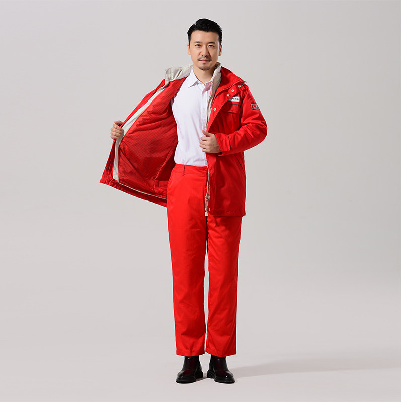 中石油冬季棉服2022款油田大衣加厚套装工作服防静电工厂车间保暖