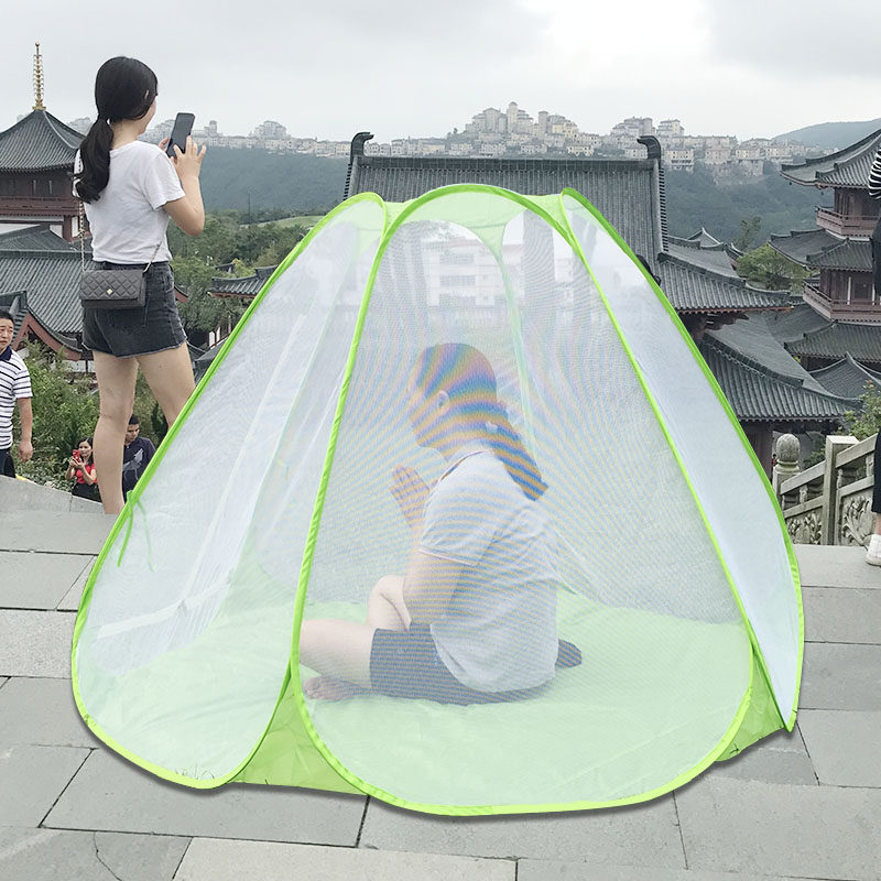 自动打坐帐篷 可坐可躺户外禅修蚊帐 冥想打禅帐 静坐瑜珈防蚊帐