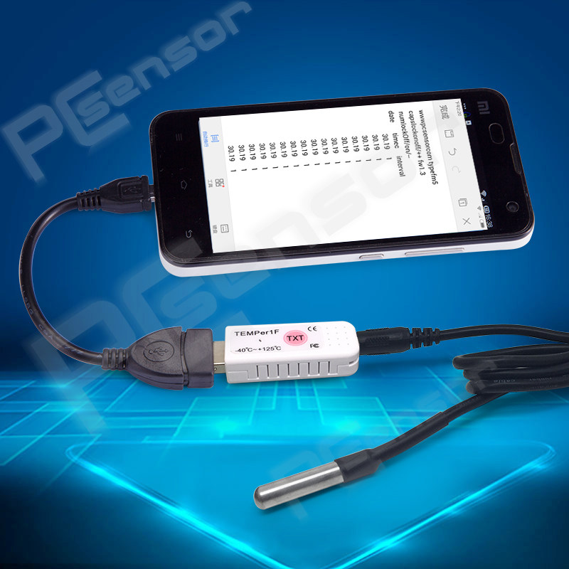 USB温度计 带探头传感器 温度测量仪 环境监测 实验室TEMPer1F