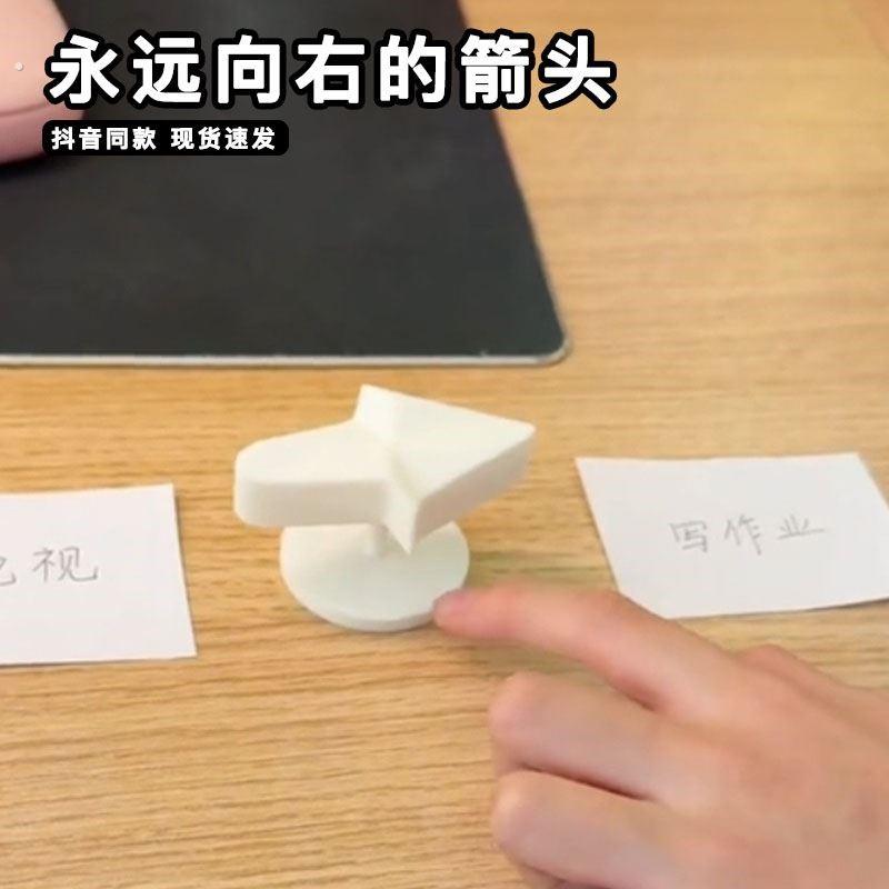 彭罗斯箭头永远向右的箭头视觉感官错觉近景魔术道具迷惑的指针