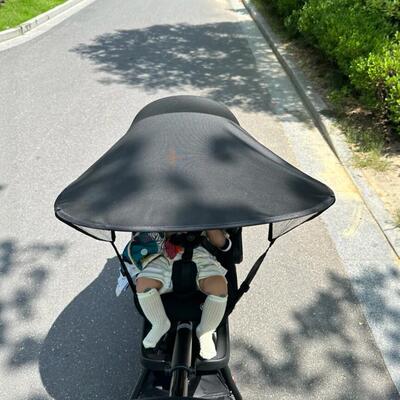 婴儿车遮阳伞高景观宝宝推车遮光棚夏季防晒紫外线可折叠加大加宽