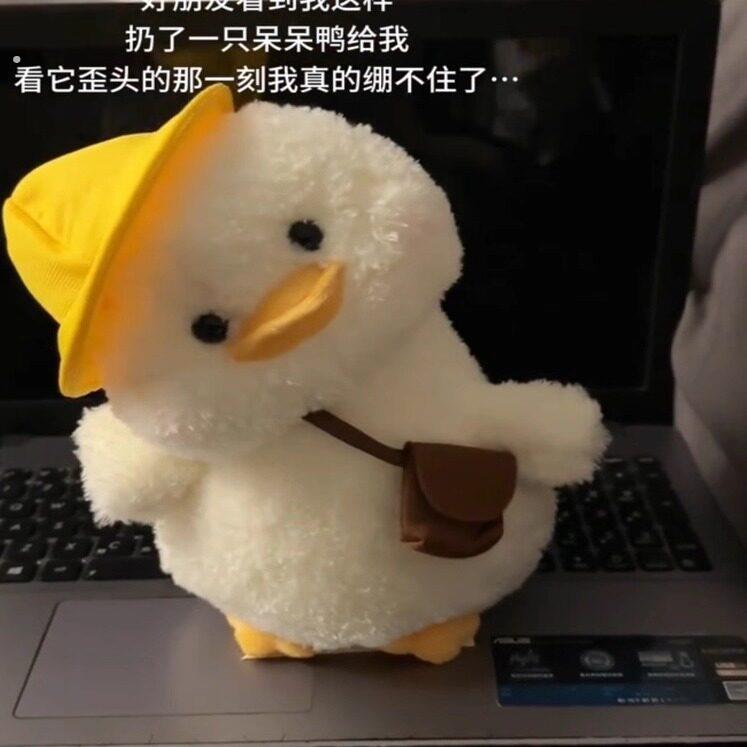 【七夕礼物】声控歪头呆呆鸭玩偶可爱治愈情绪小摆件情绪稳定神器