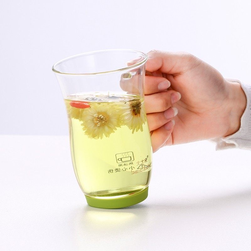 北大史耐热玻璃杯带把透明办公家玻璃杯