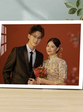 婚纱照相框摆台高级感照片定制结婚照全家福宝宝照创意多宫格桌摆