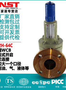 A42Y H-64 WCB铸钢弹簧全启式 全封闭法兰安全阀 DN15-DN200