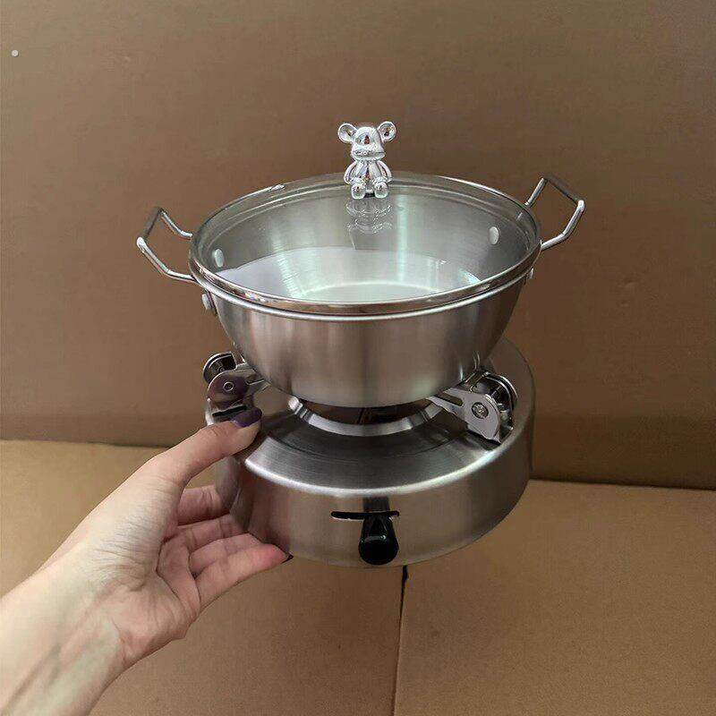 【居家幸福感好物】一人火锅专用小锅家用小型锅具餐具酒精炉子