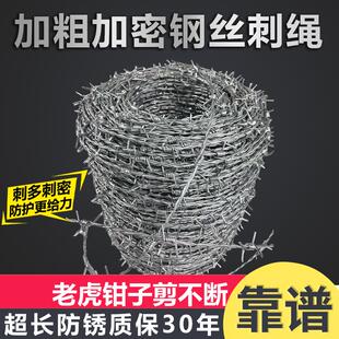 绳刺网带刺钢丝防盗网刺绳防护防爬铁蒺藜刺丝带刺铁丝环形刺