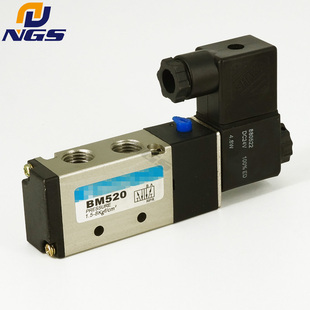 气动单电控电磁阀控制阀BM520-02S DC24V AC220V DC12V SHAKO