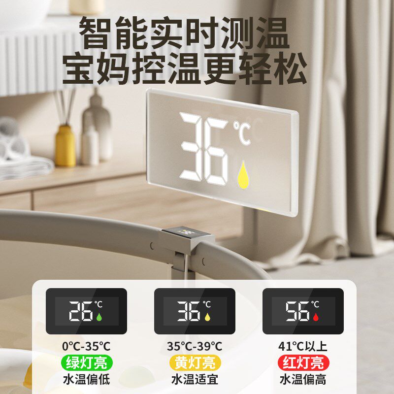 儿童泡澡桶游泳桶婴儿家用宝宝洗澡桶折叠泡浴桶幼儿3到12岁可坐