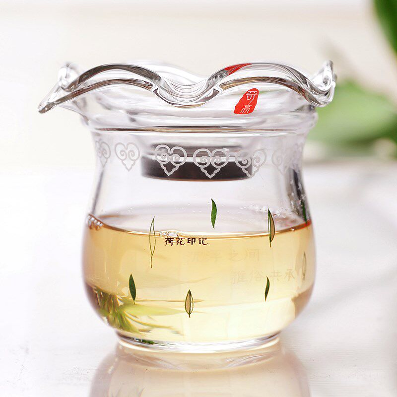 CHIKAO奇高荷叶公道杯加厚套装带滤网功夫玻璃茶具分茶器茶海包邮